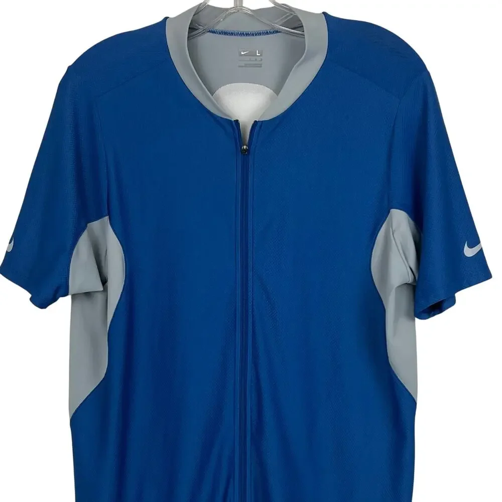 Nike Biking \ Running shirt men’s Large full zip up front